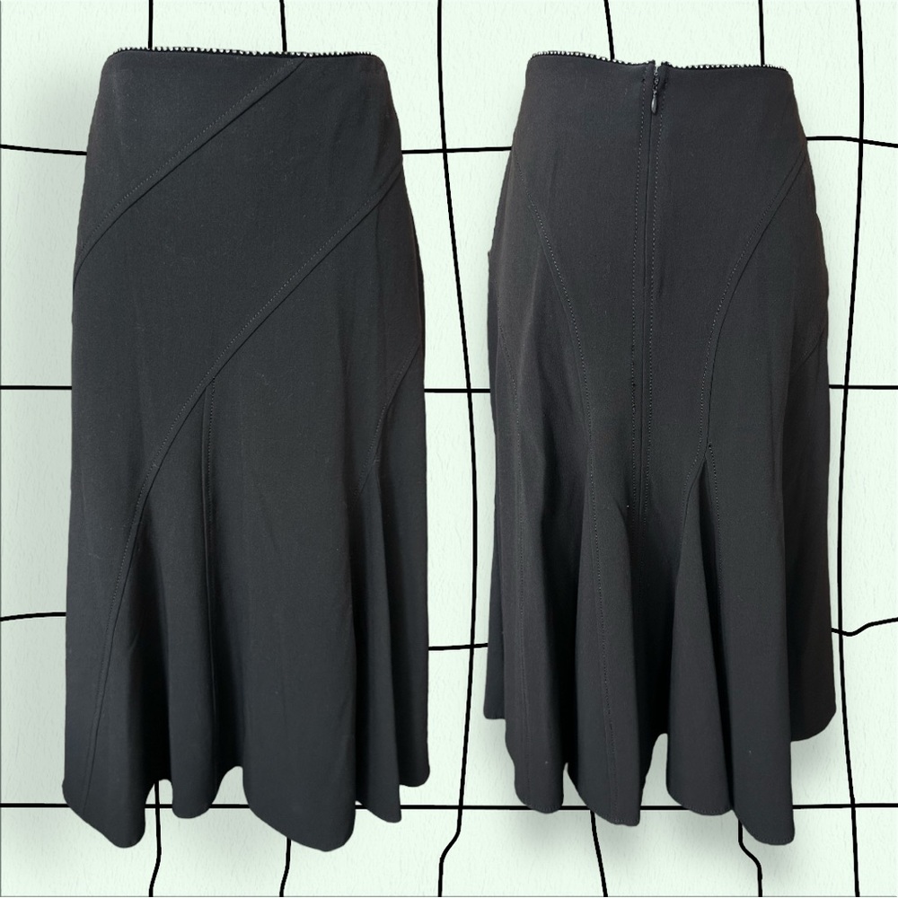 Rhinestone Waistband Midi Skirt